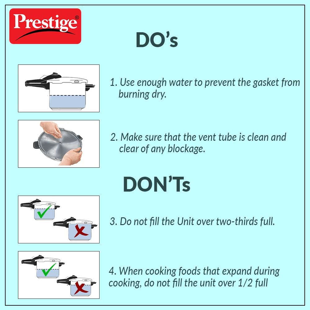 Prestige Popular 5 Ltr Pressure Cooker Stainless Steel Induction Compatible Cooker 4.5 mm Thick Alpha Base Sturdy Handles Silver طنجرة بوبولار سعة 5 لتر من برستيج طنجرة ضغط من الستانلس ستيل الناعم والمصقول، فضي Prestige Popular 5 Ltr Pressure Cooker Stainless Steel Induction Compatible Cooker 4.5 mm Thick Alpha Base Sturdy Handles Silver طنجرة بوبولار سعة 5 لتر من برستيج طنجرة ضغط من الستانلس ستيل الناعم والمصقول، فضي